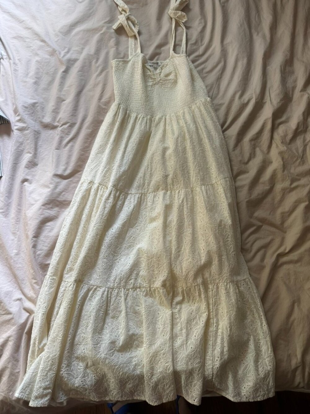 Madewell Smocked Lace Maxi Dress Size Small NWT